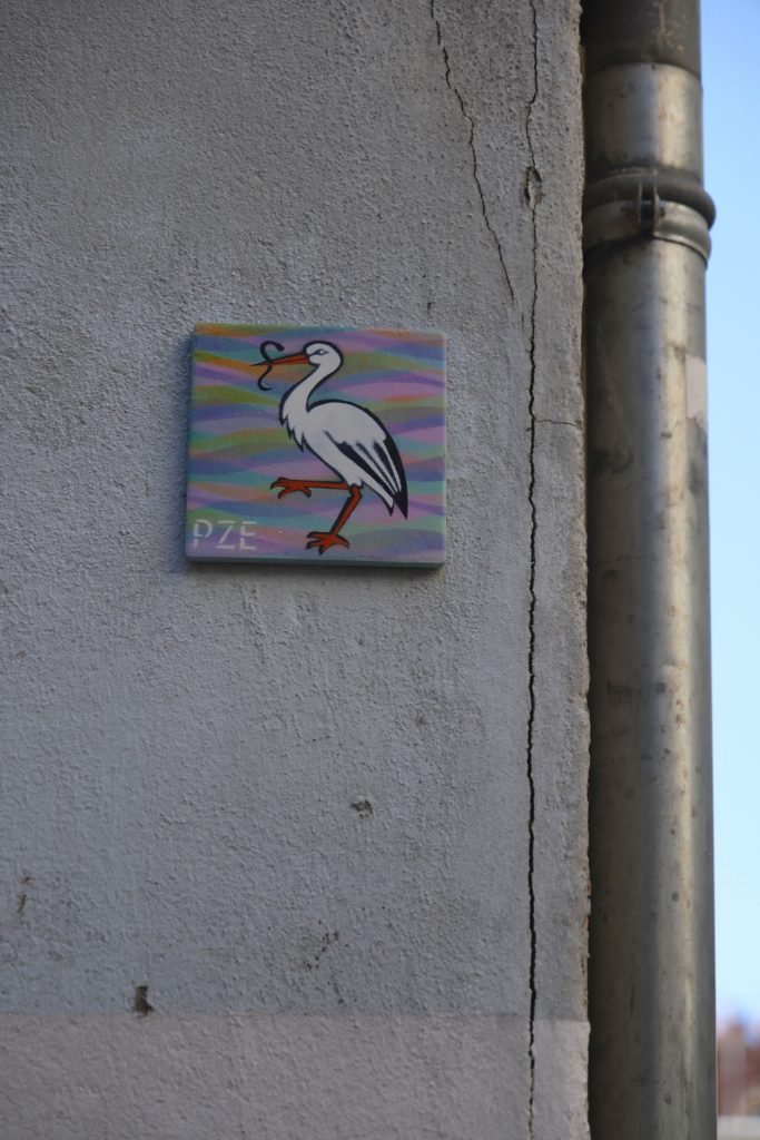 Storch am Lieblingscafé Le Club Café