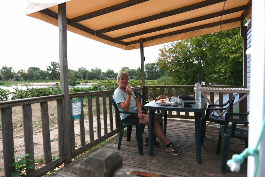Terrasse unseres Bungalows 